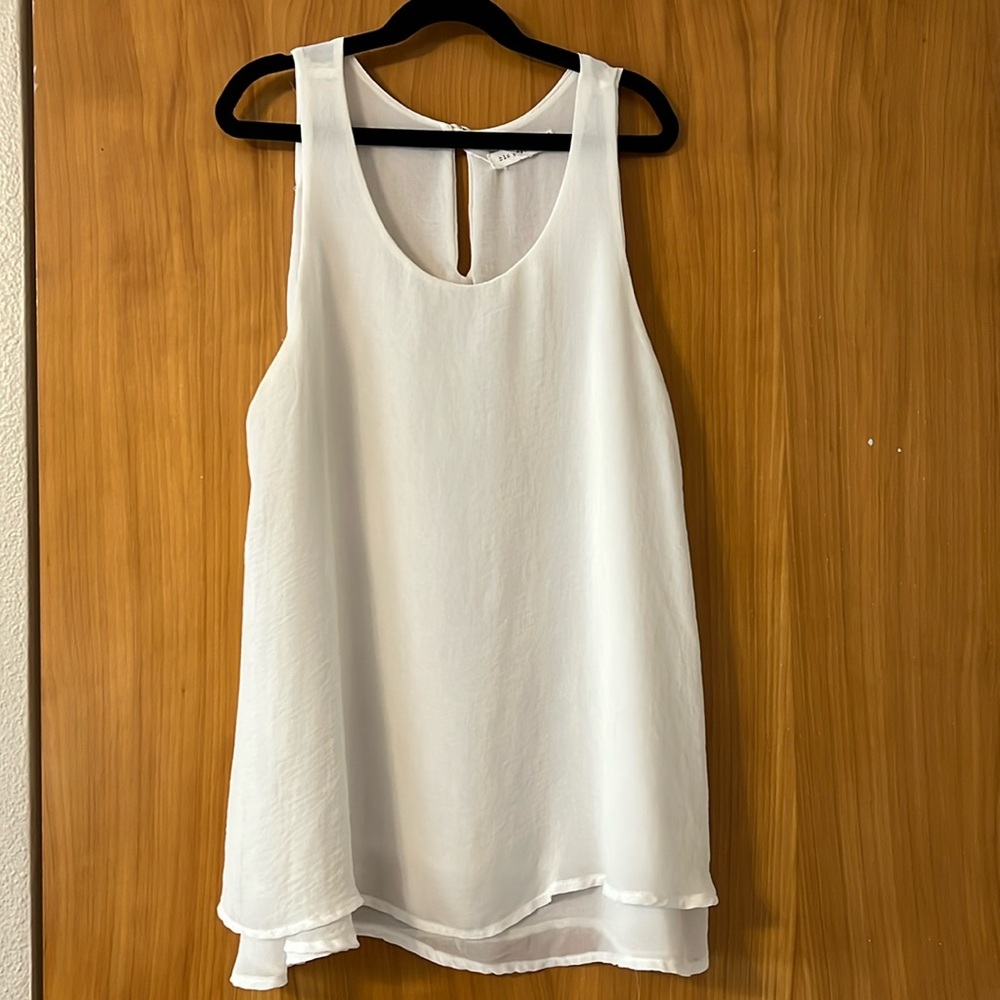 Blu Pepper Ivory Sheer Tank
